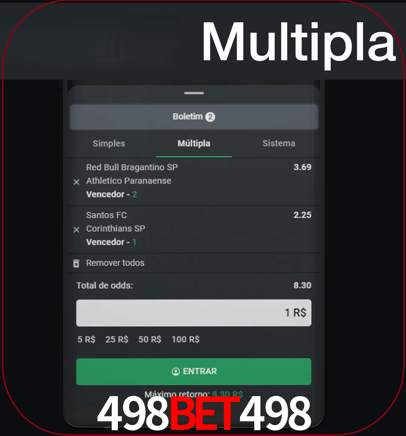 Faça apostas mais valiosas com mais de duas apostas.