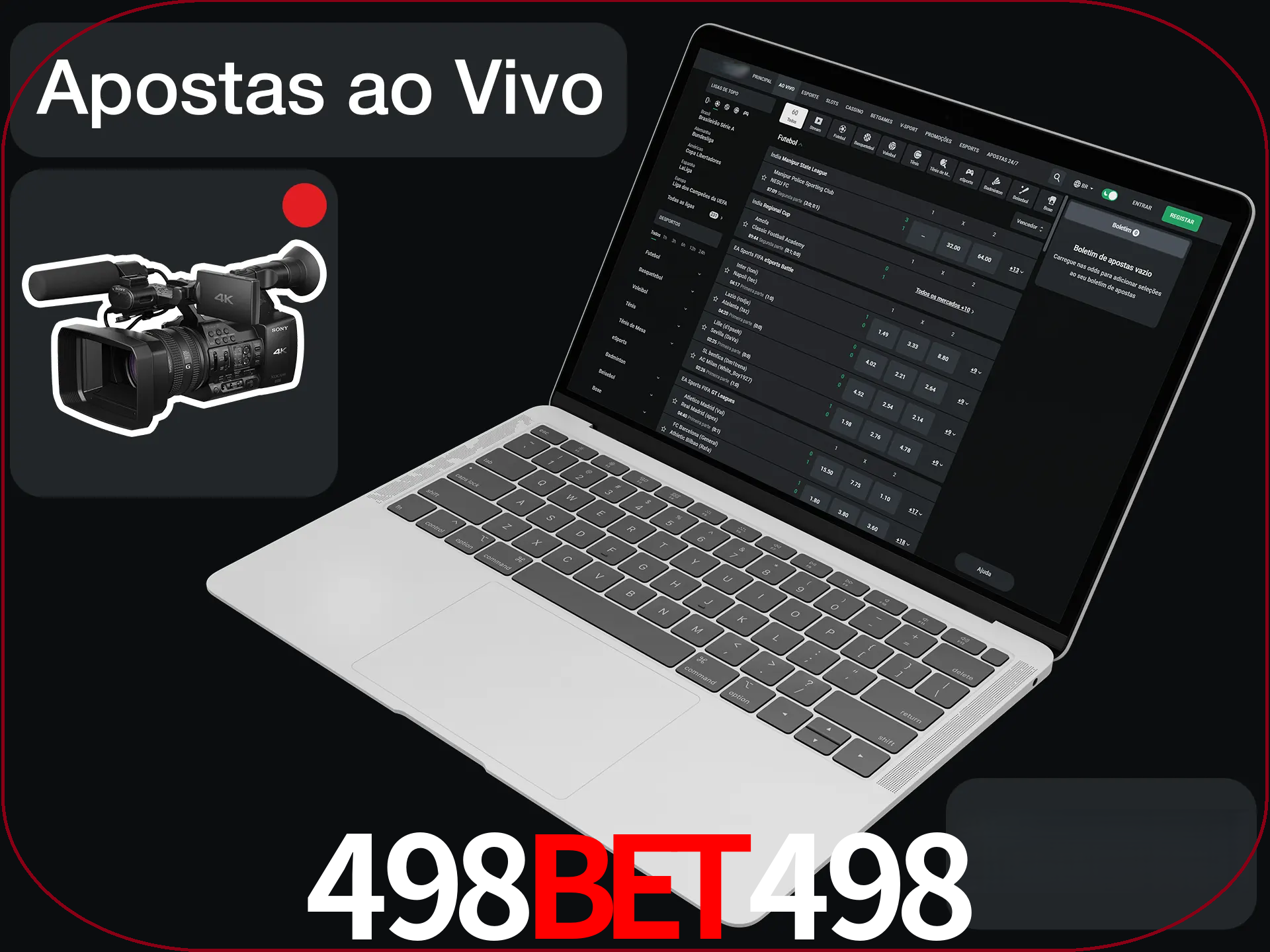 Aposte em formato ao vivo em nosso site.